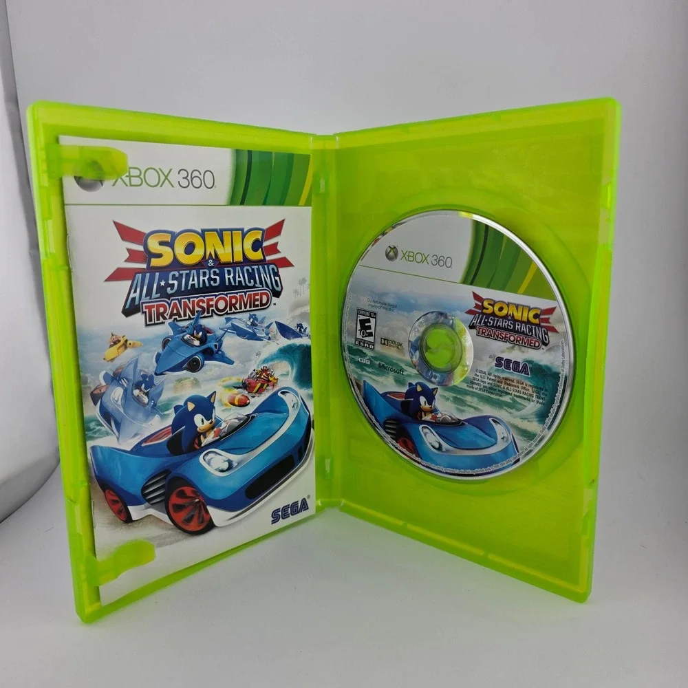 Sega Sonic & All-Stars Racing Transformed Xbox‎ 360 Game Blue Family Retro